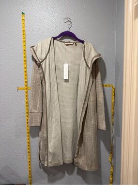 Soft Surroundings Unrivaled Hooded Open Front Cardigan Topper NWT Medium